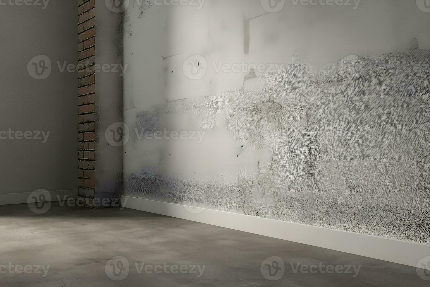 AI generated Concrete interior wall. Neural network AI generated photo
