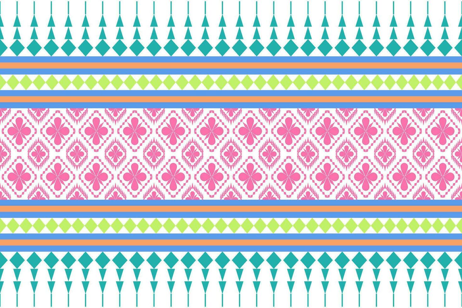 ethnic geometric pattern Oriental pattern for background, carpet, wallpaper, clothing, wrapping, fabric, Vector seamless pattern.