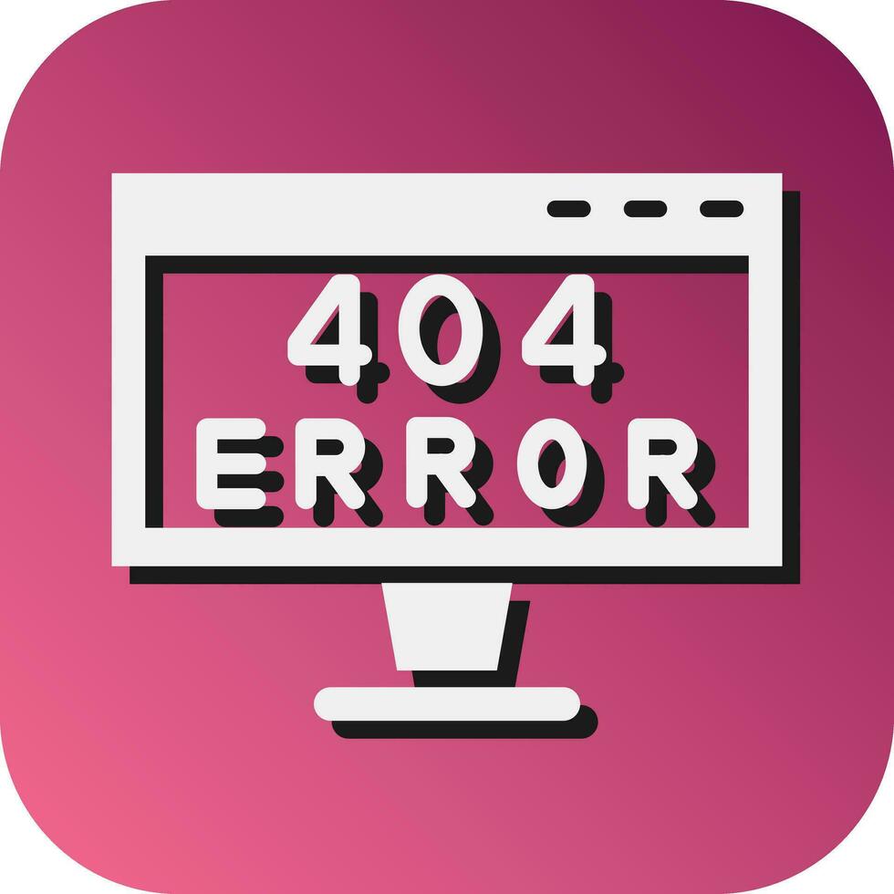 404 Error Vector Glyph Gradient Background Icon For Personal And Commercial Use.