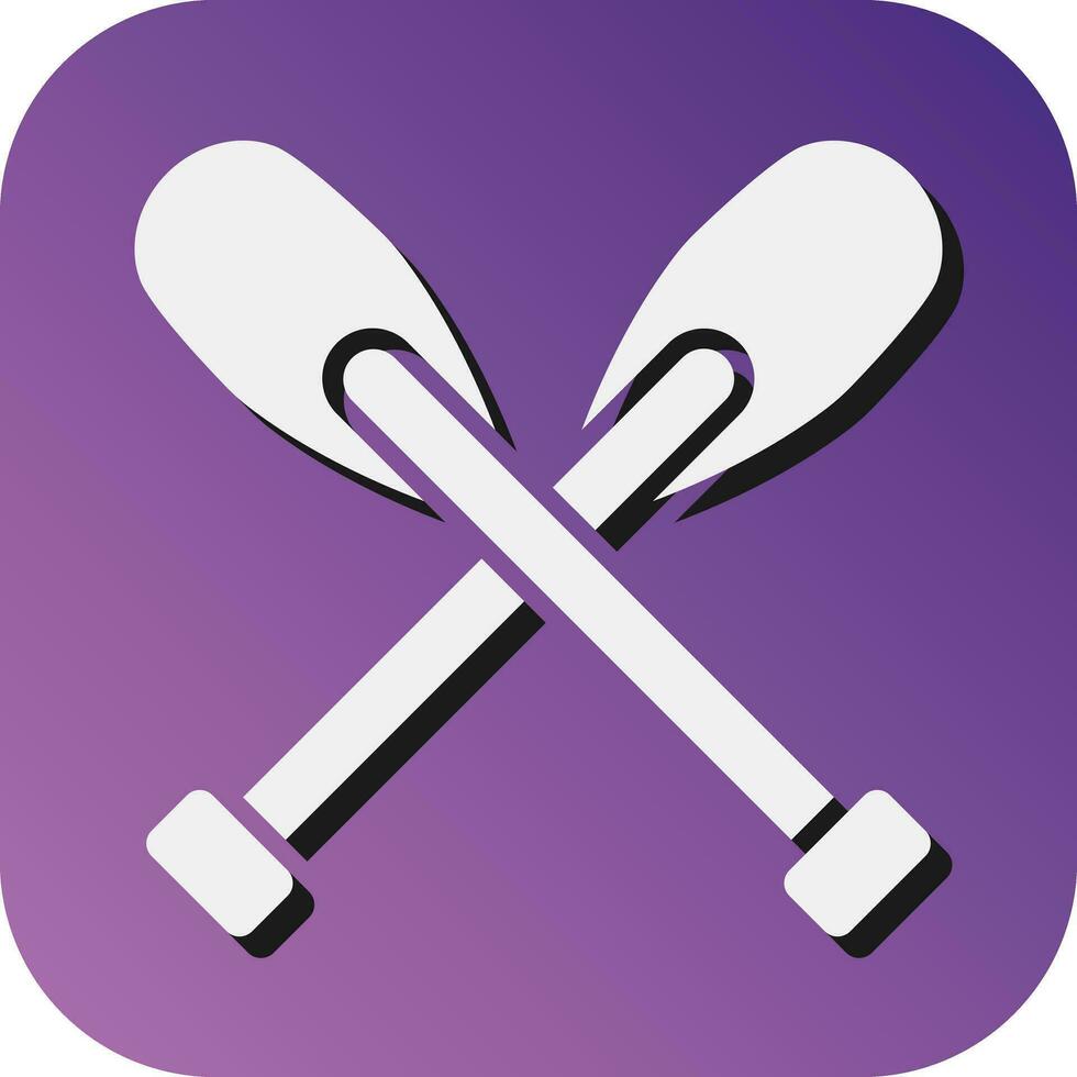 Oars Vector Glyph Gradient Background Icon For Personal And Commercial Use.