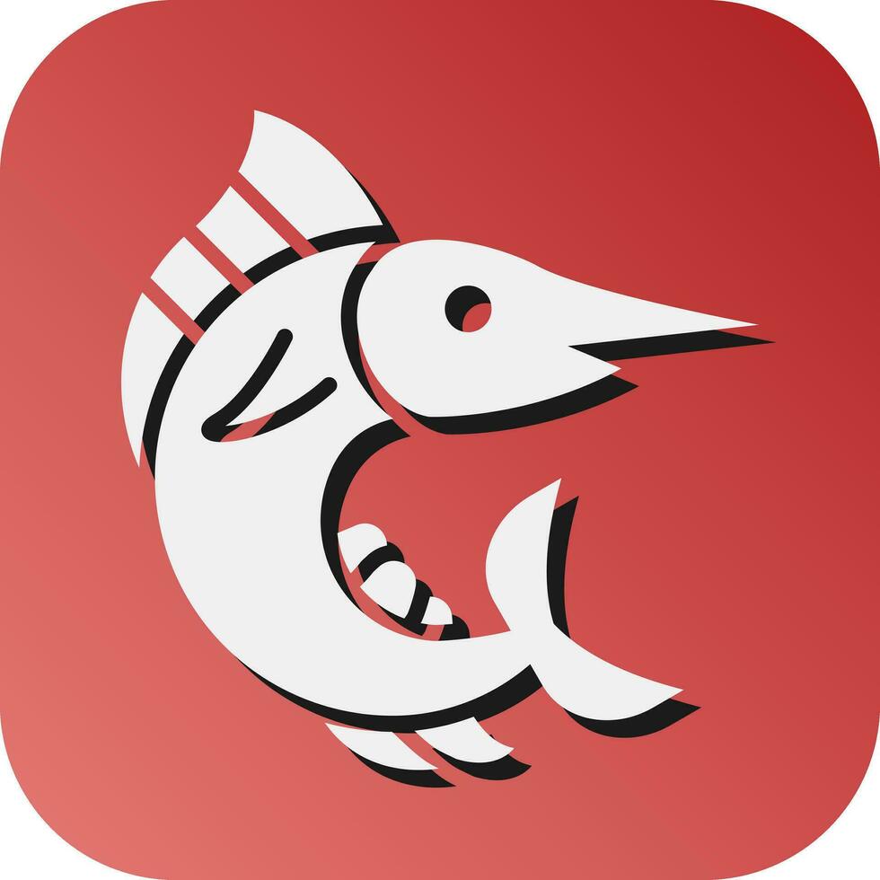Marlin Vector Glyph Gradient Background Icon For Personal And Commercial Use.