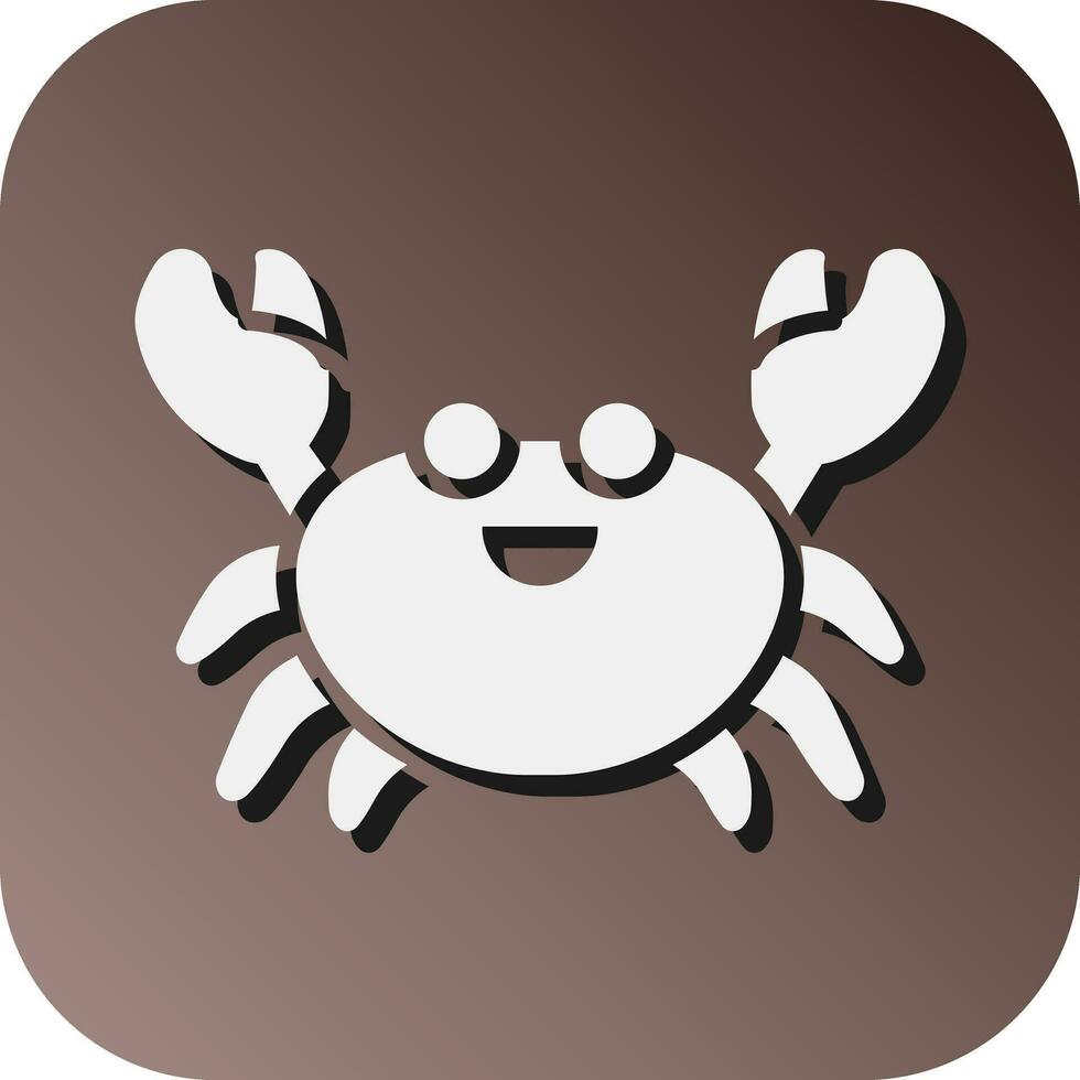 Crab Vector Glyph Gradient Background Icon For Personal And Commercial Use.