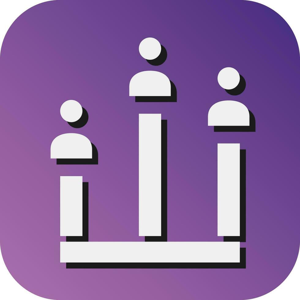 Polling Vector Glyph Gradient Background Icon For Personal And Commercial Use.