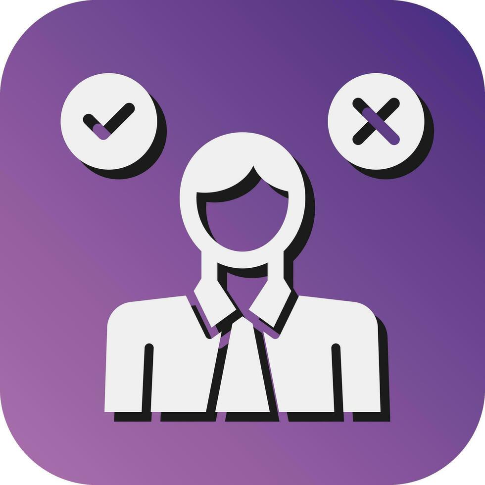 Decision Vector Glyph Gradient Background Icon For Personal And Commercial Use.