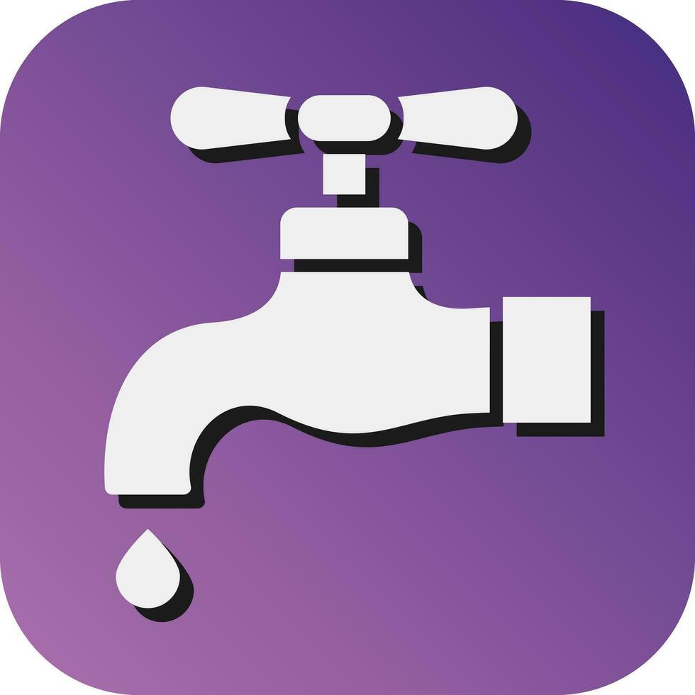 Faucet Vector Glyph Gradient Background Icon For Personal And Commercial Use.