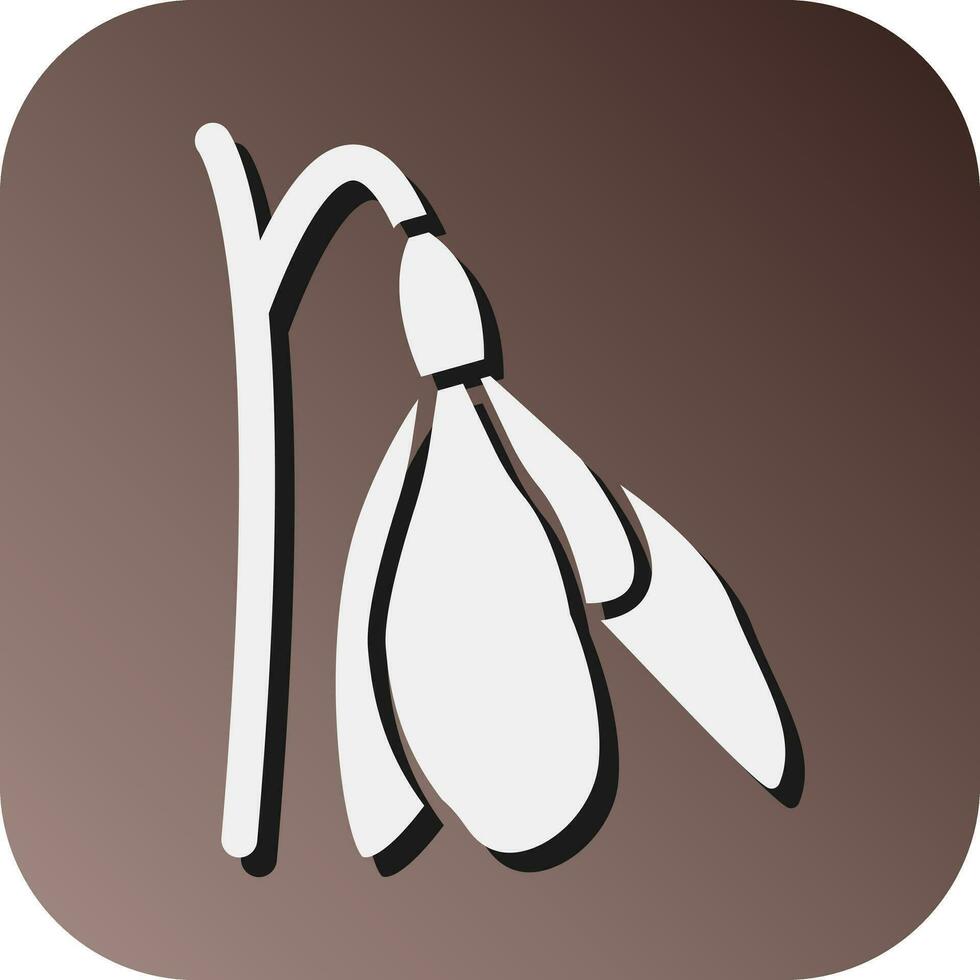 Snowdrop  Vector Glyph Gradient Background Icon For Personal And Commercial Use.