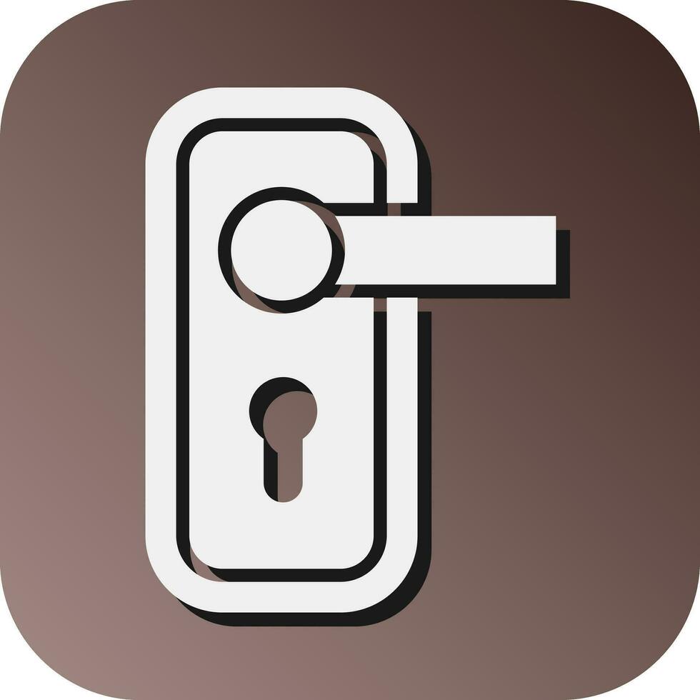 Door Lock  Vector Glyph Gradient Background Icon For Personal And Commercial Use.