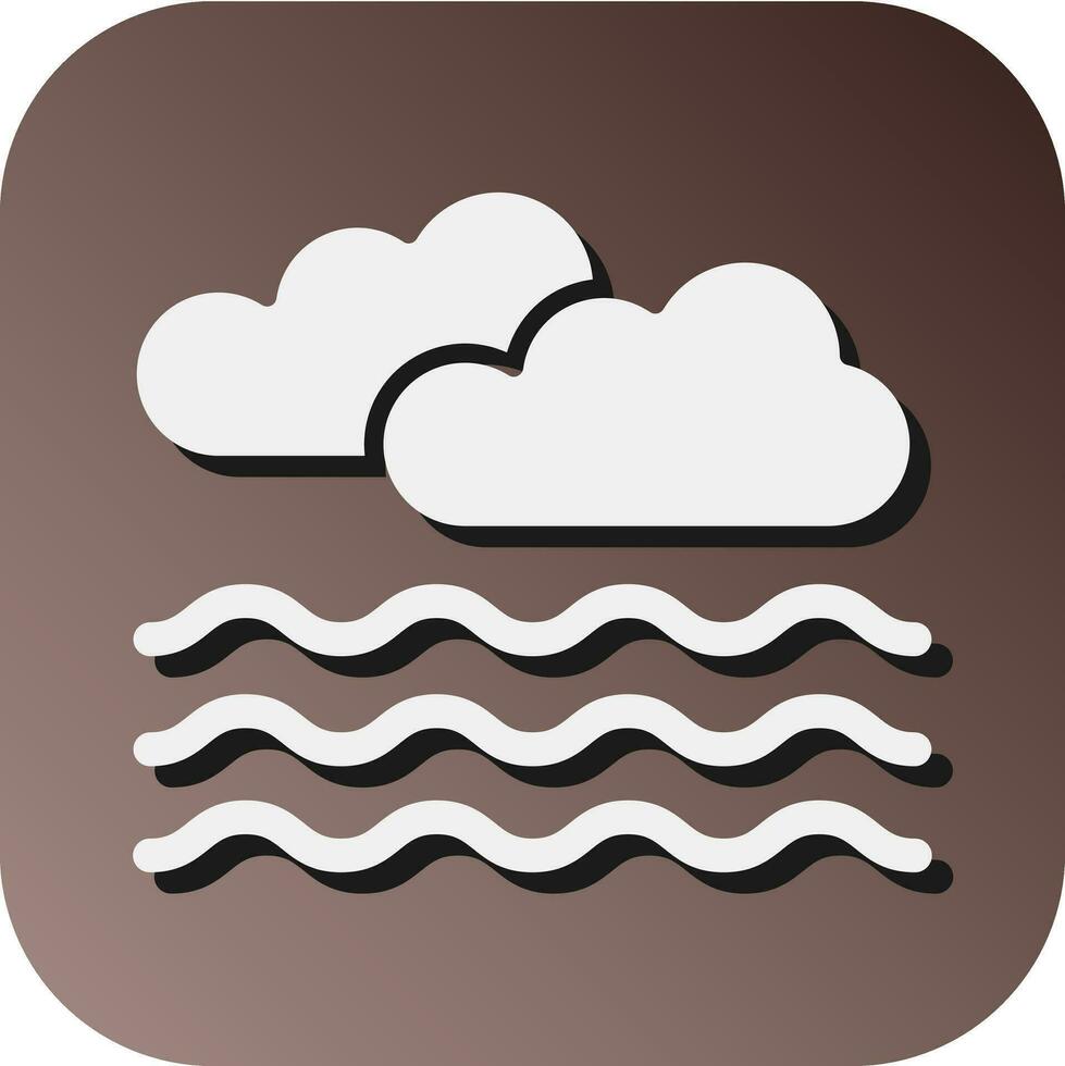 Foggy  Vector Glyph Gradient Background Icon For Personal And Commercial Use.