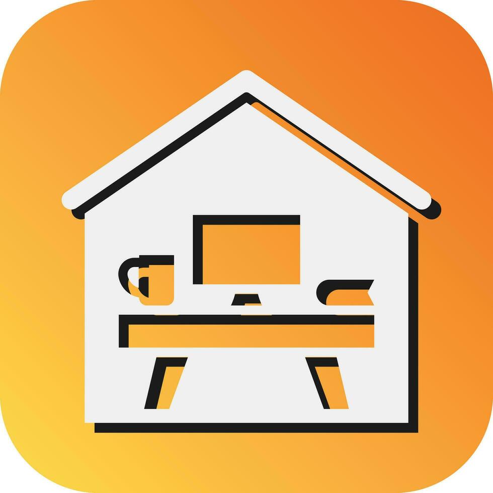 Home Office  Vector Glyph Gradient Background Icon For Personal And Commercial Use.