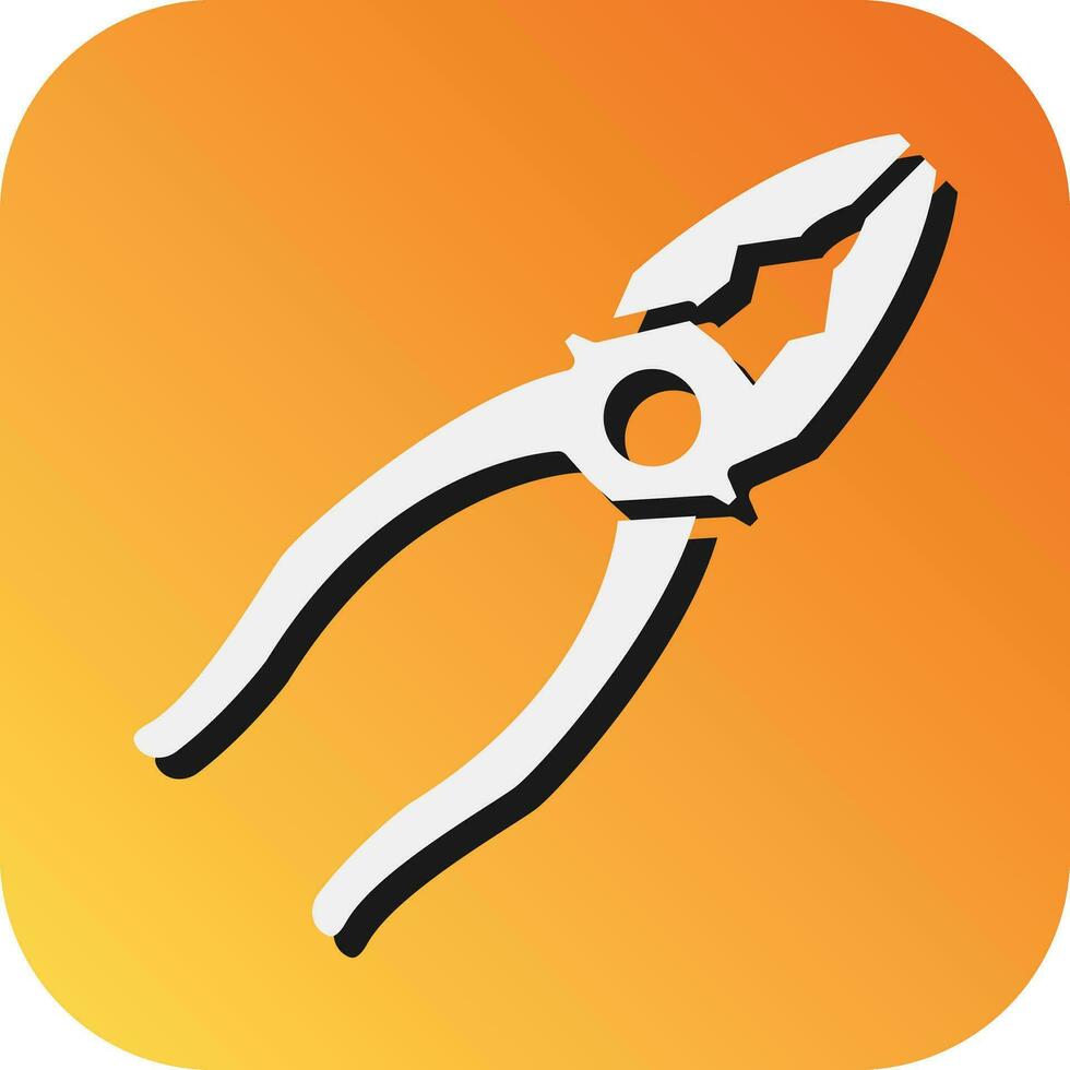 Plier  Vector Glyph Gradient Background Icon For Personal And Commercial Use.