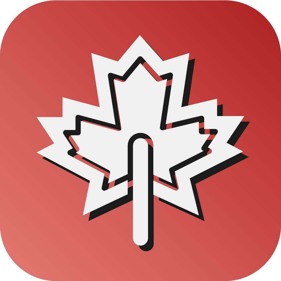 Fallen Leaf  Vector Glyph Gradient Background Icon For Personal And Commercial Use.