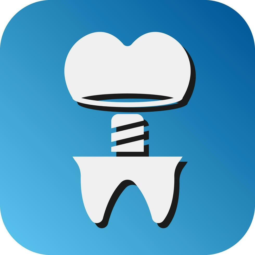 Dental Crown  Vector Glyph Gradient Background Icon For Personal And Commercial Use.