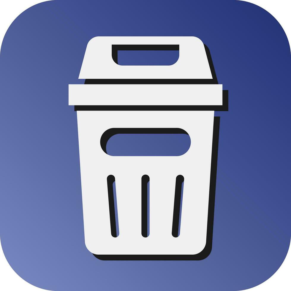 Bin  Vector Glyph Gradient Background Icon For Personal And Commercial Use.