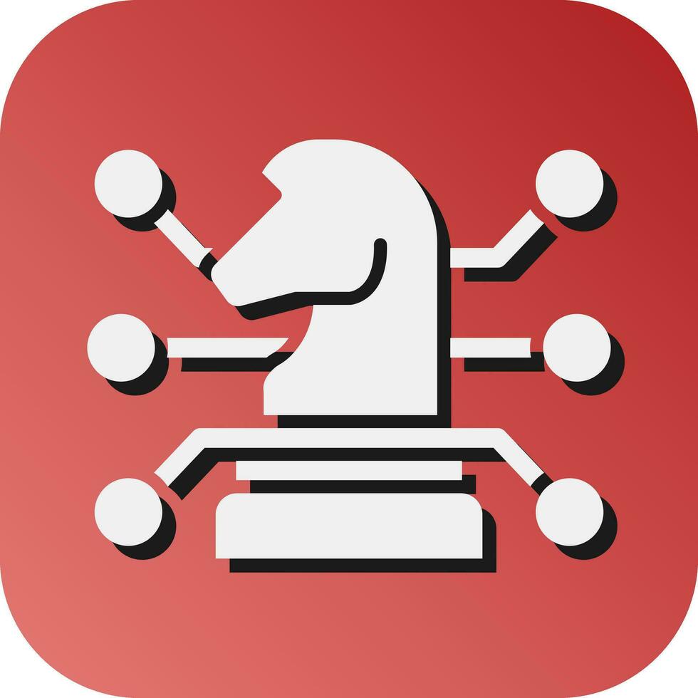 Strategy Vector Glyph Gradient Background Icon For Personal And Commercial Use.