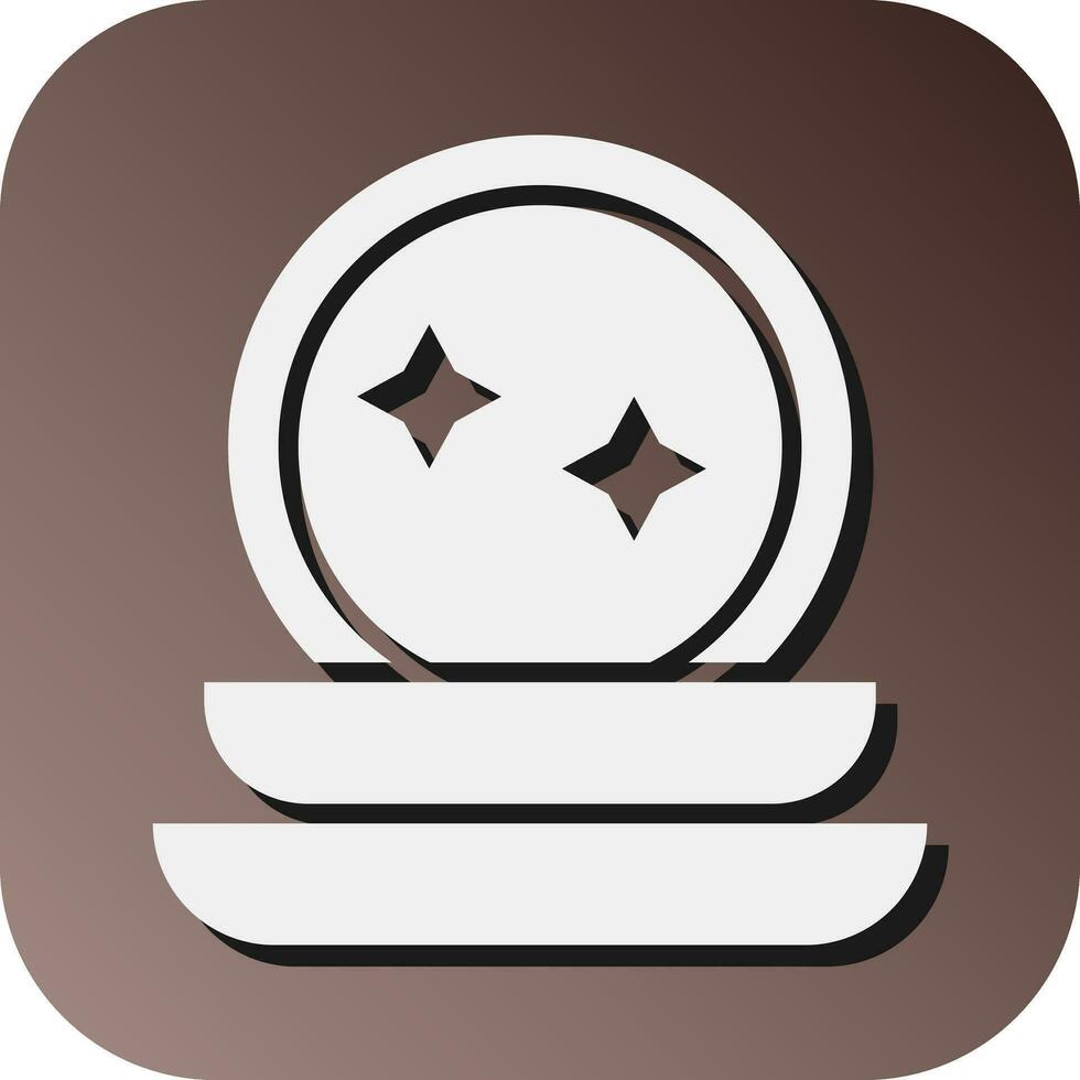 Dish  Vector Glyph Gradient Background Icon For Personal And Commercial Use.