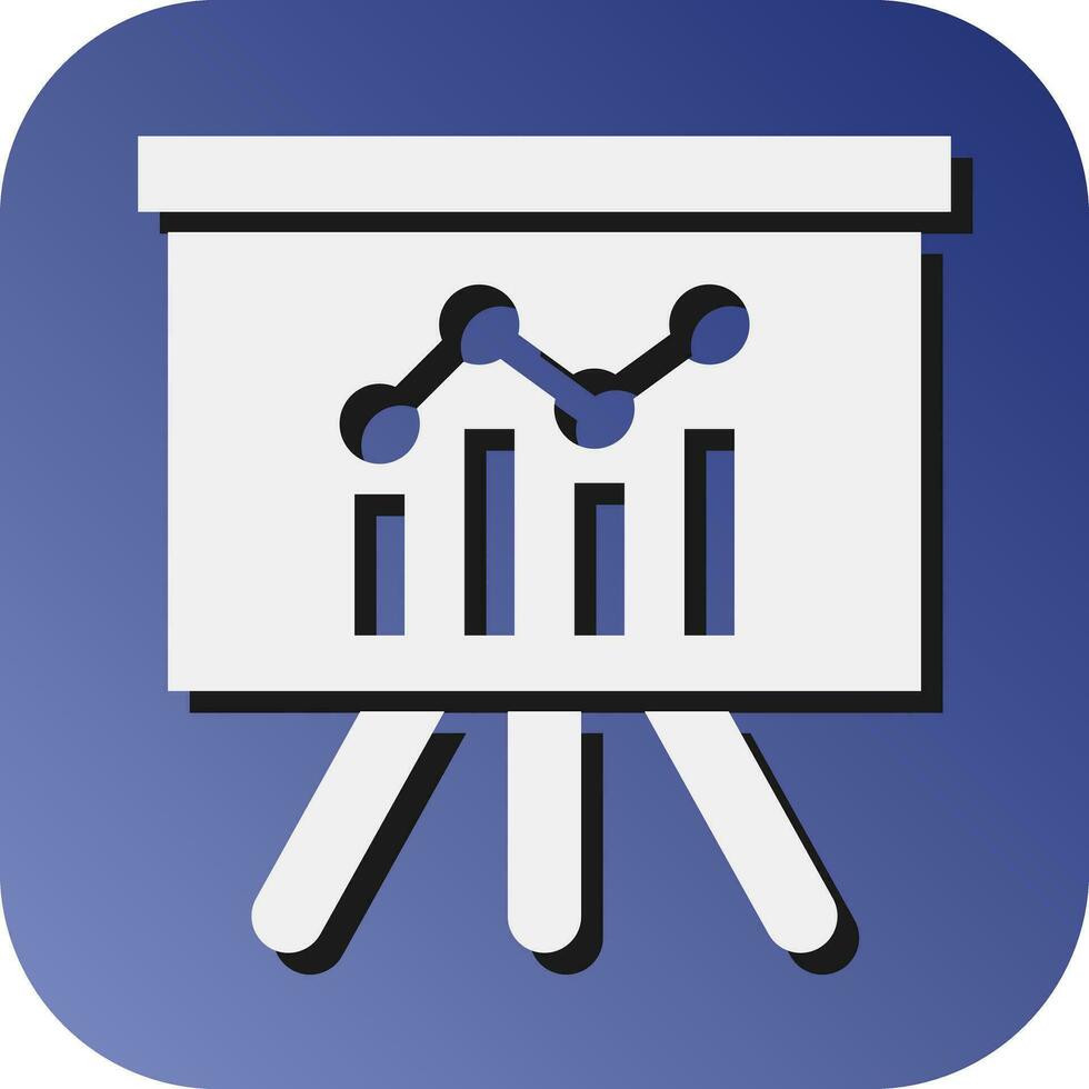 Chart Vector Glyph Gradient Background Icon For Personal And Commercial Use.