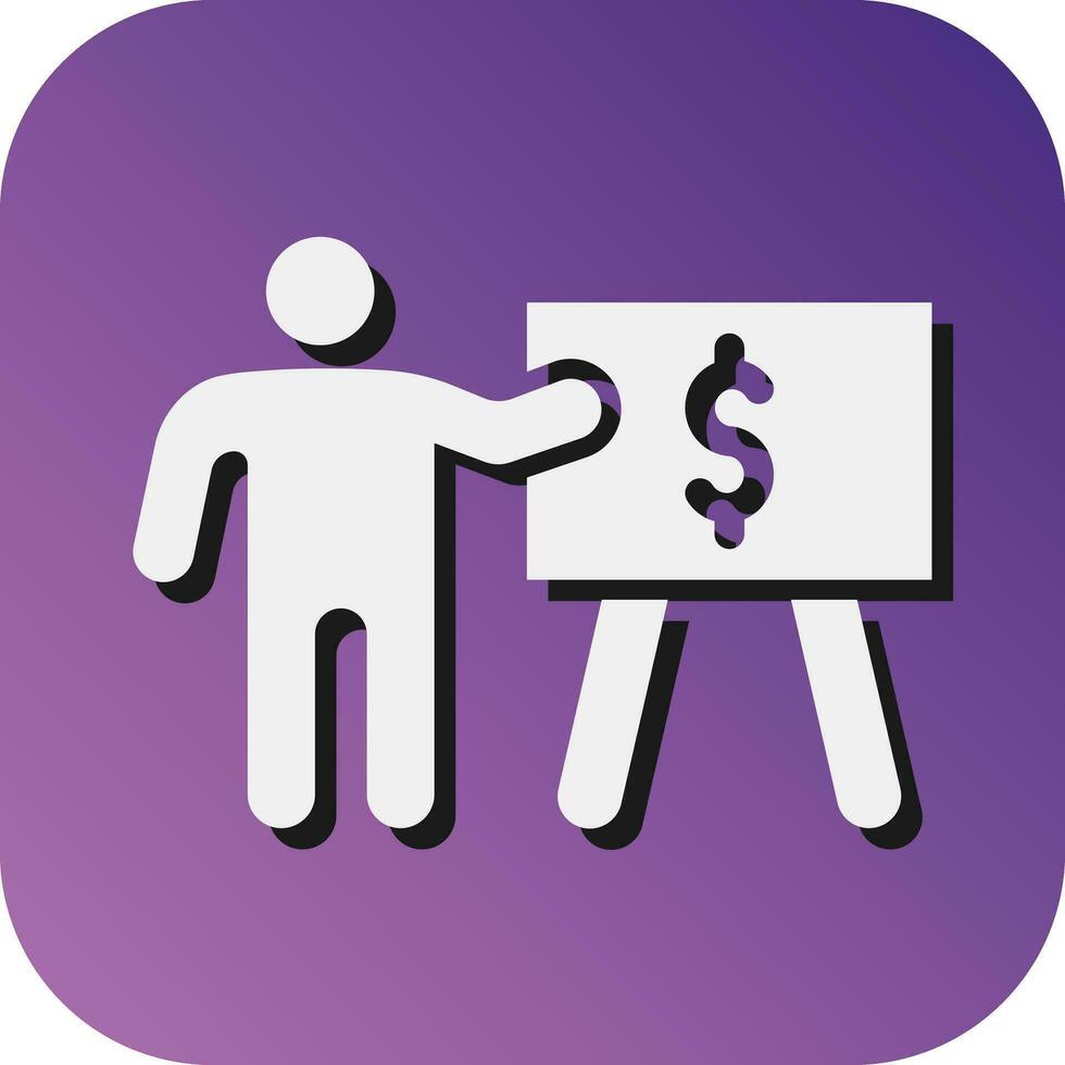Coaching and Mentoring  Vector Glyph Gradient Background Icon For Personal And Commercial Use.