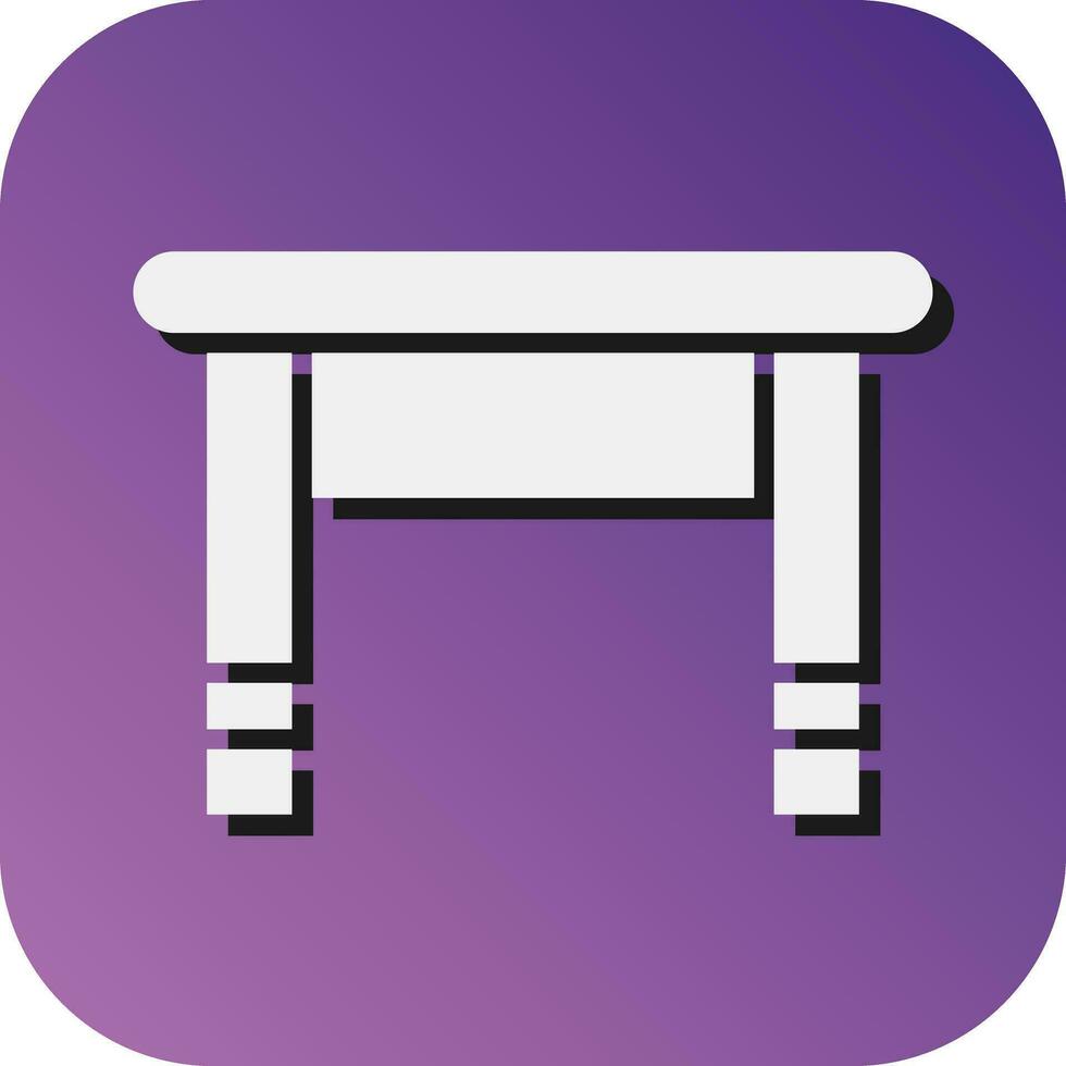 Table  Vector Glyph Gradient Background Icon For Personal And Commercial Use.