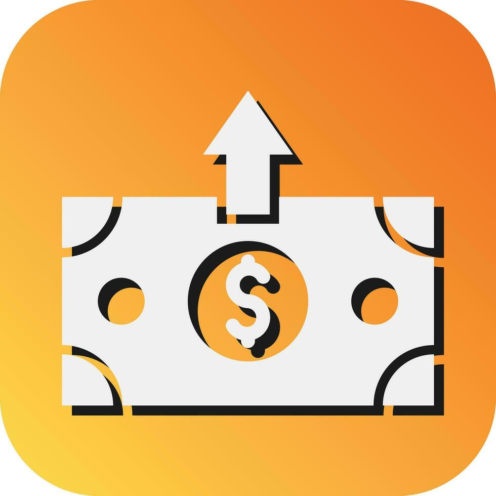 Send Money  Vector Glyph Gradient Background Icon For Personal And Commercial Use.