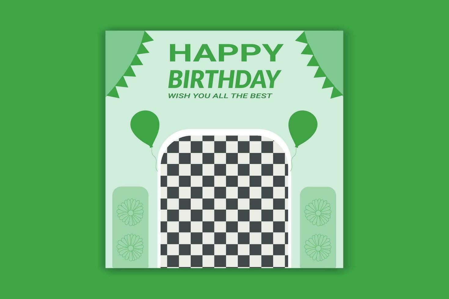 birthday card design, birthday banner vector