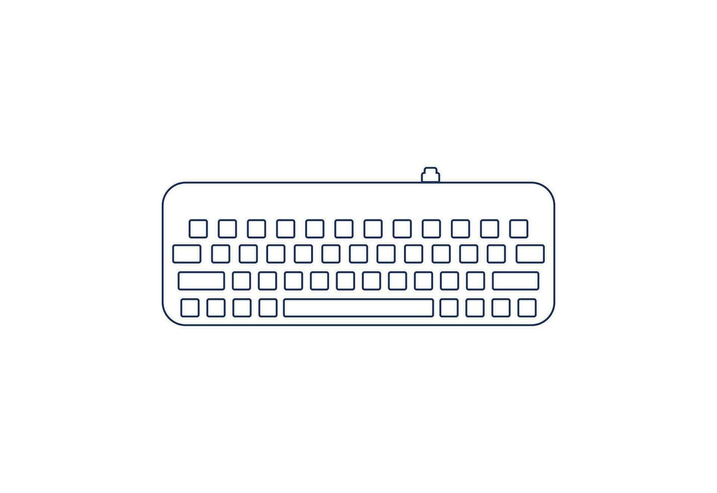Abstract Computer keyboard logo design, vector silhouette keyboard icon, Vector illustration