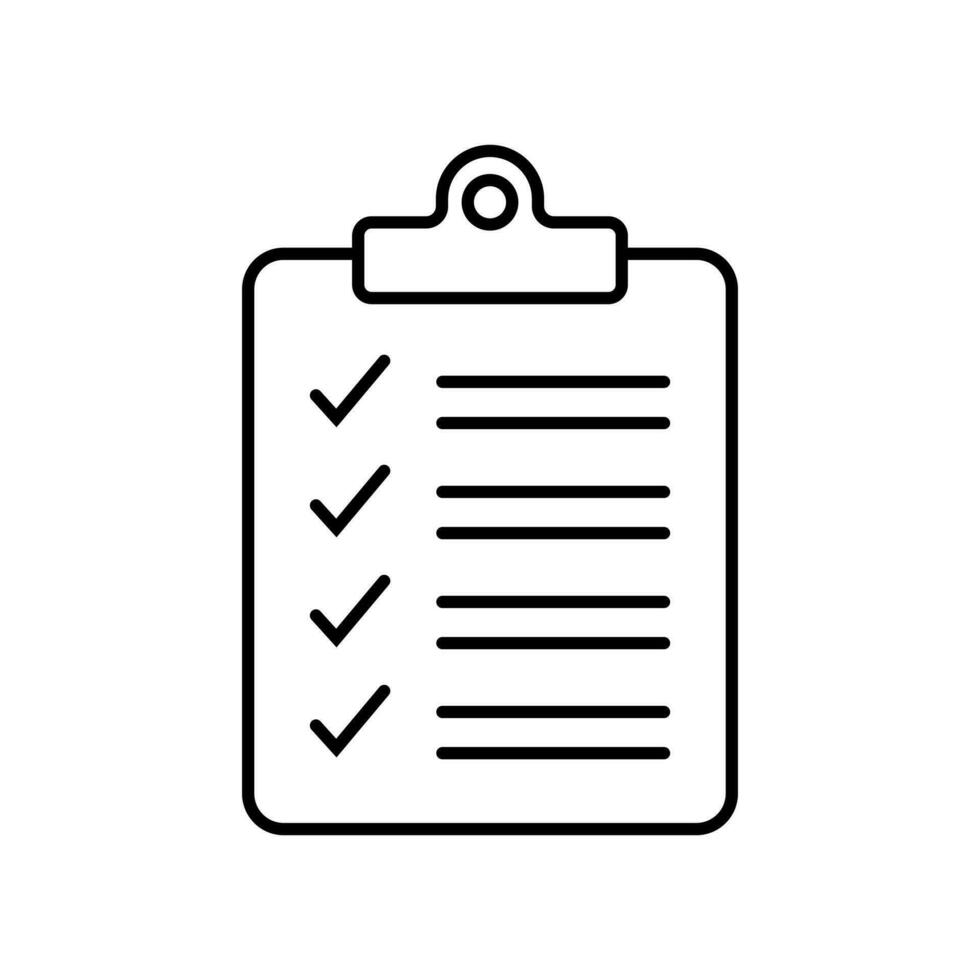 Clipboard icon. Checklist sign symbol for web site and app design. vector