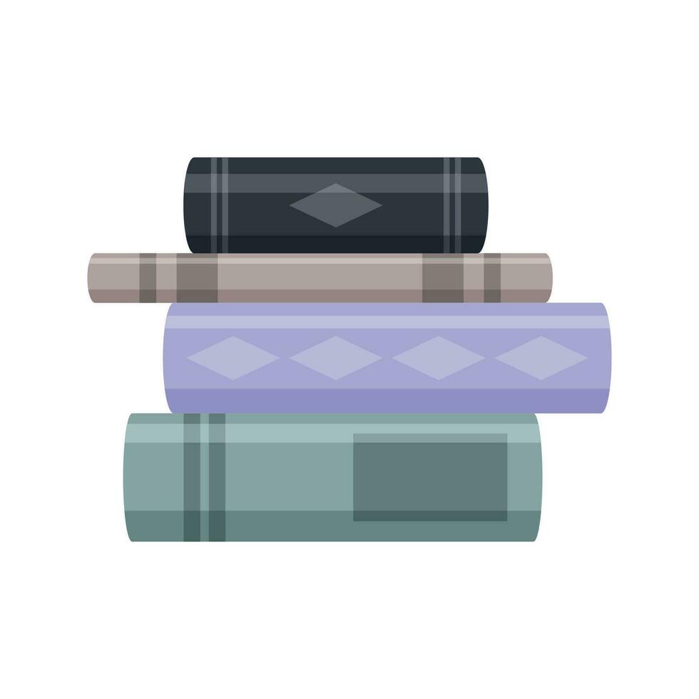 conjunto de de tapa dura libros en un blanco antecedentes. vector