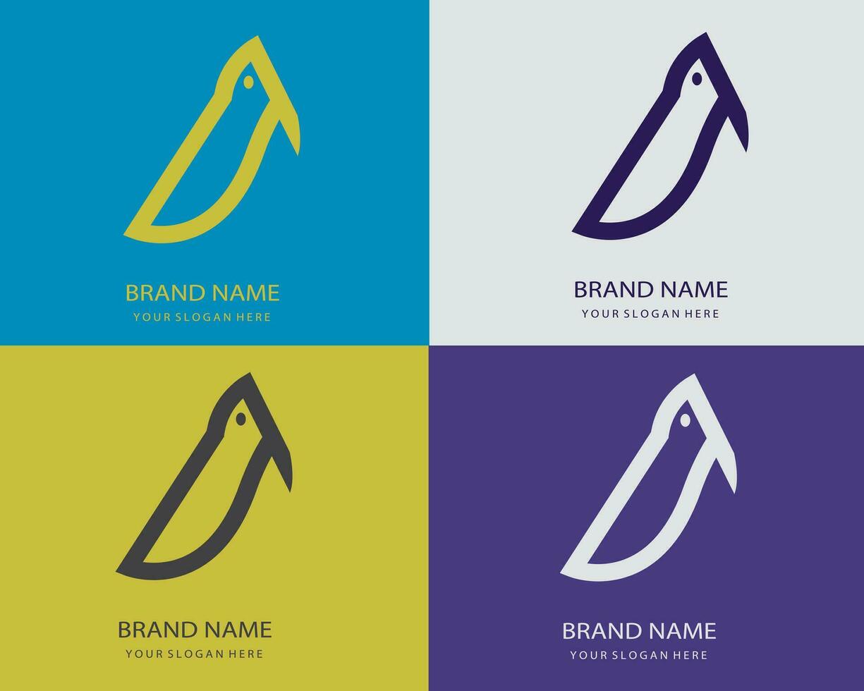 Bird logo design vector.A letter concept bird logo. vector
