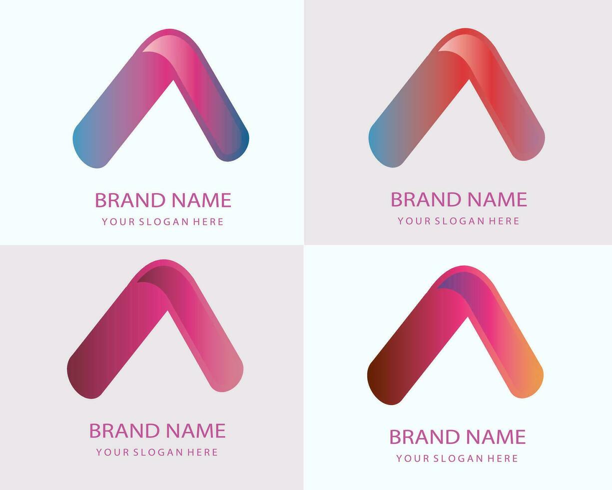 A letter Modern colorful gradient logo vector. A  creative logo design element. vector