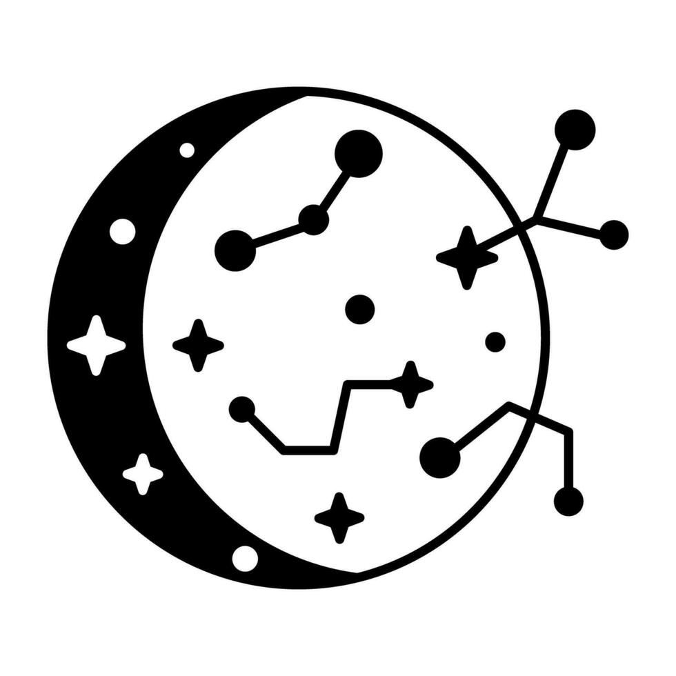 astrología magia línea icono vector