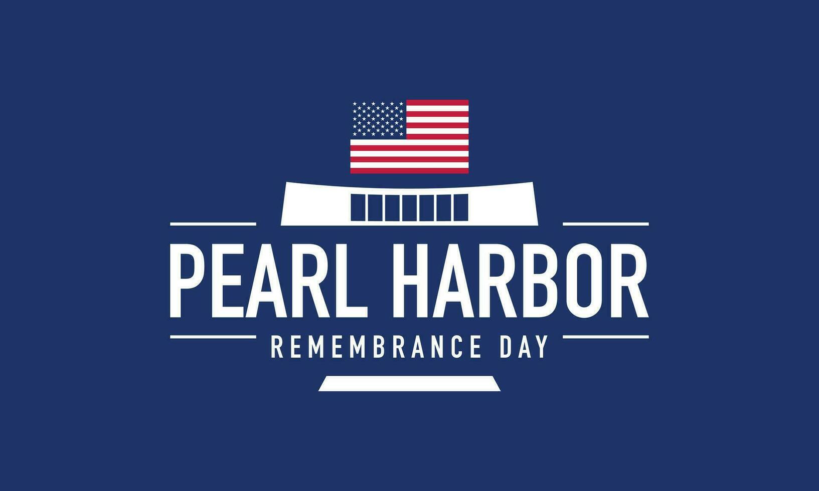 Pearl Harbor Remembrance Day Background Design. vector