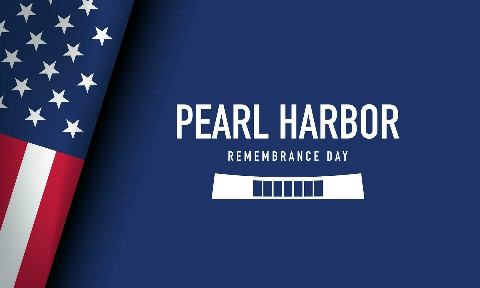 Pearl Harbor Remembrance Day Background Design. vector