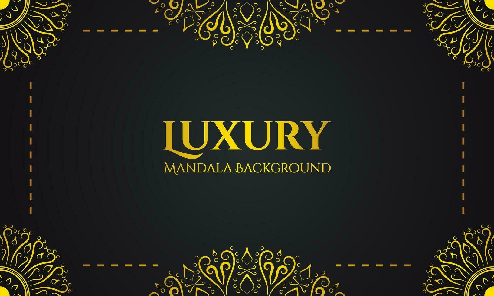 Luxury mandala background with golden arabesque pattern. vector