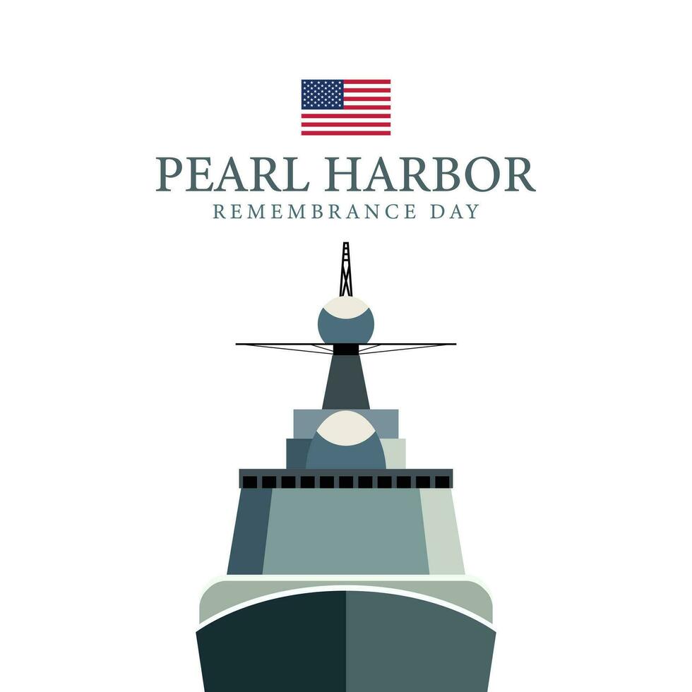 Pearl Harbor Remembrance Day Background Design. vector