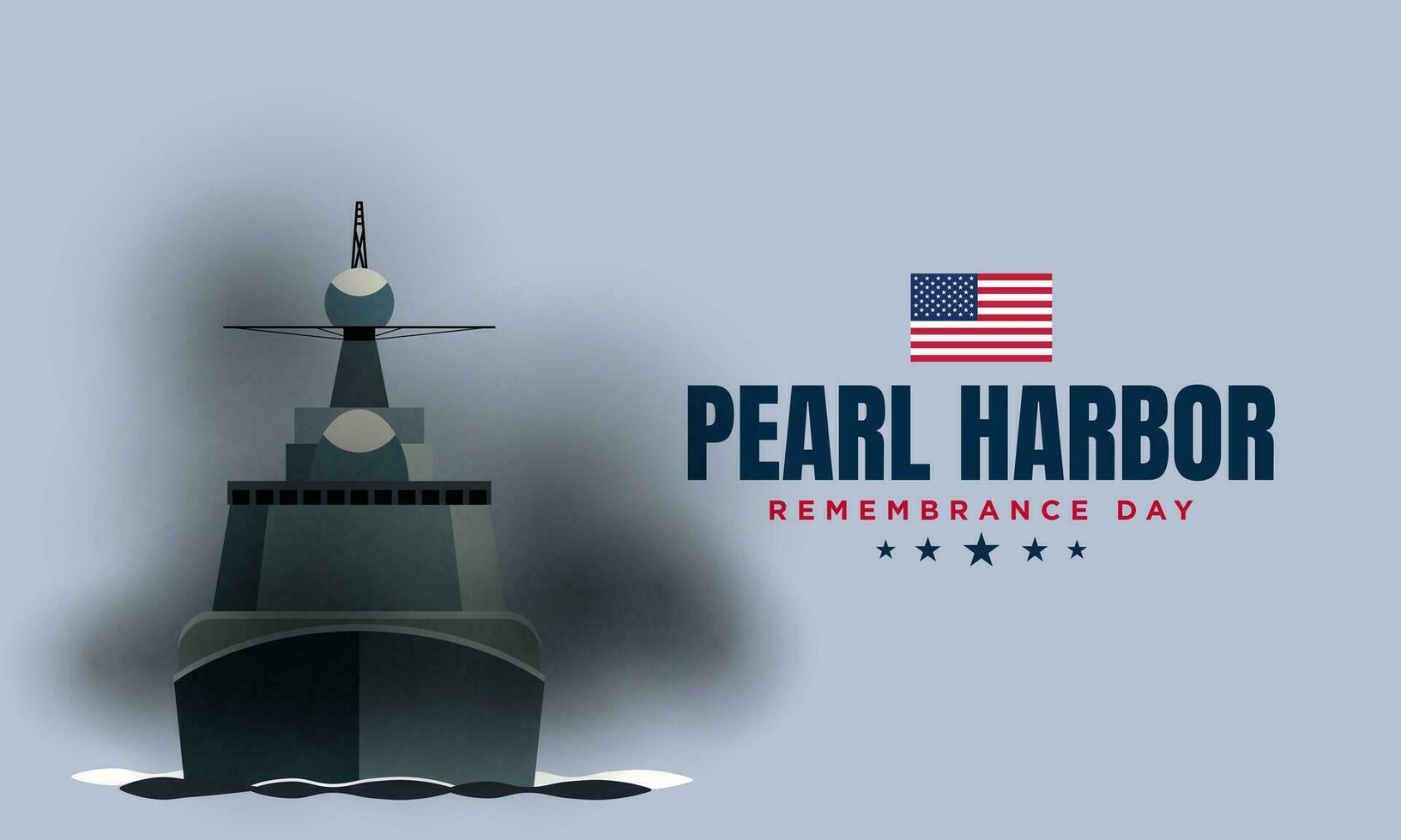 Pearl Harbor Remembrance Day Background Design. vector