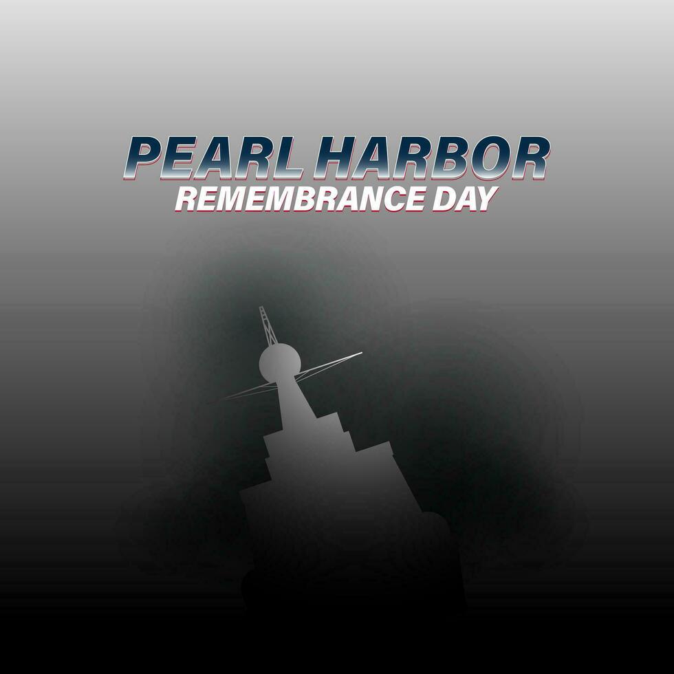 Pearl Harbor Remembrance Day Background Design. vector