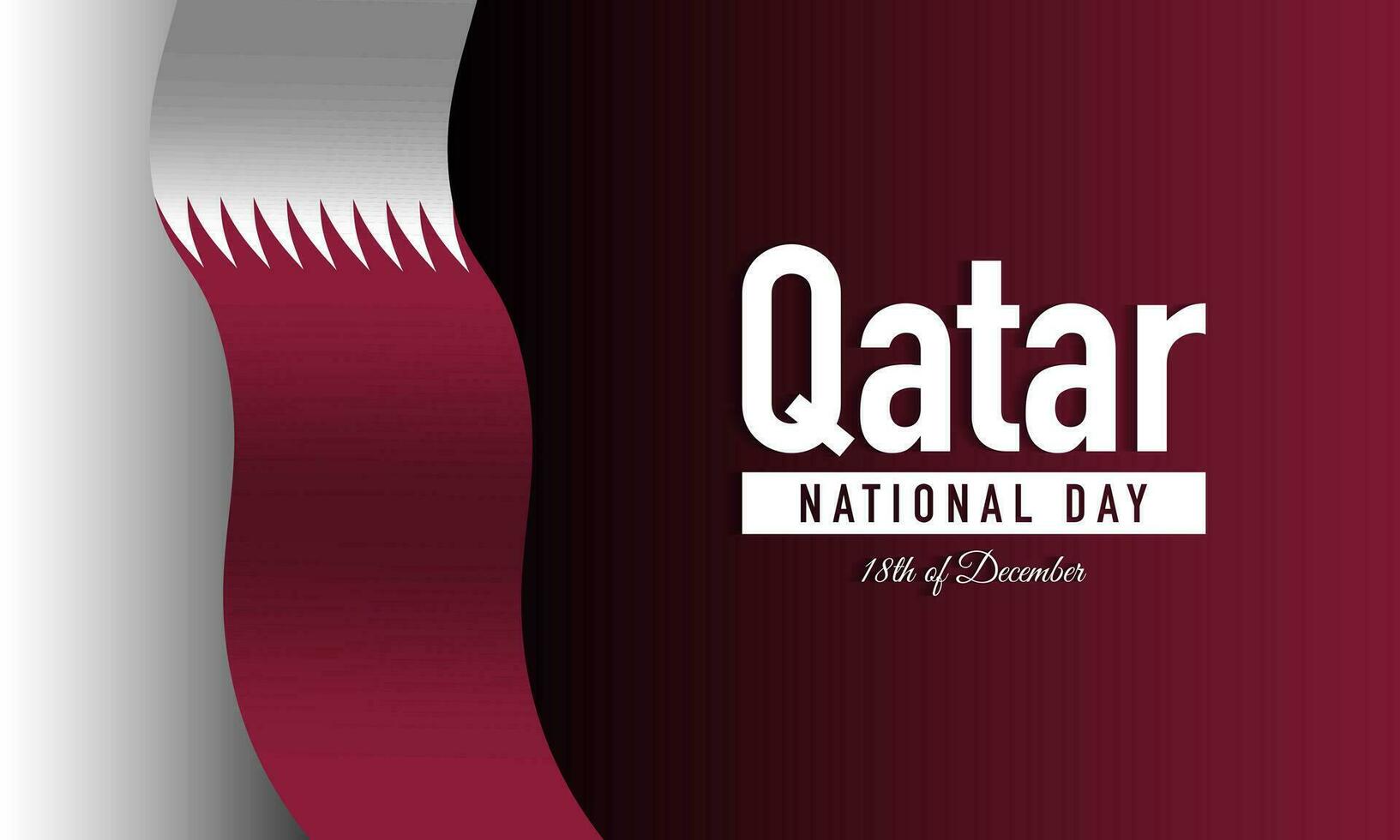 Qatar National Day Background Design. vector