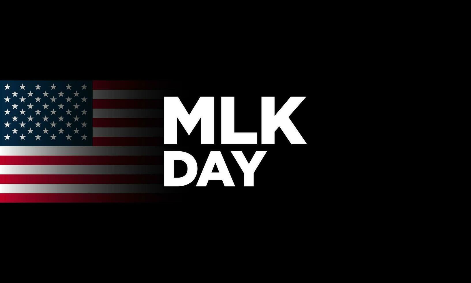 mlk día vector diseño con americano bandera