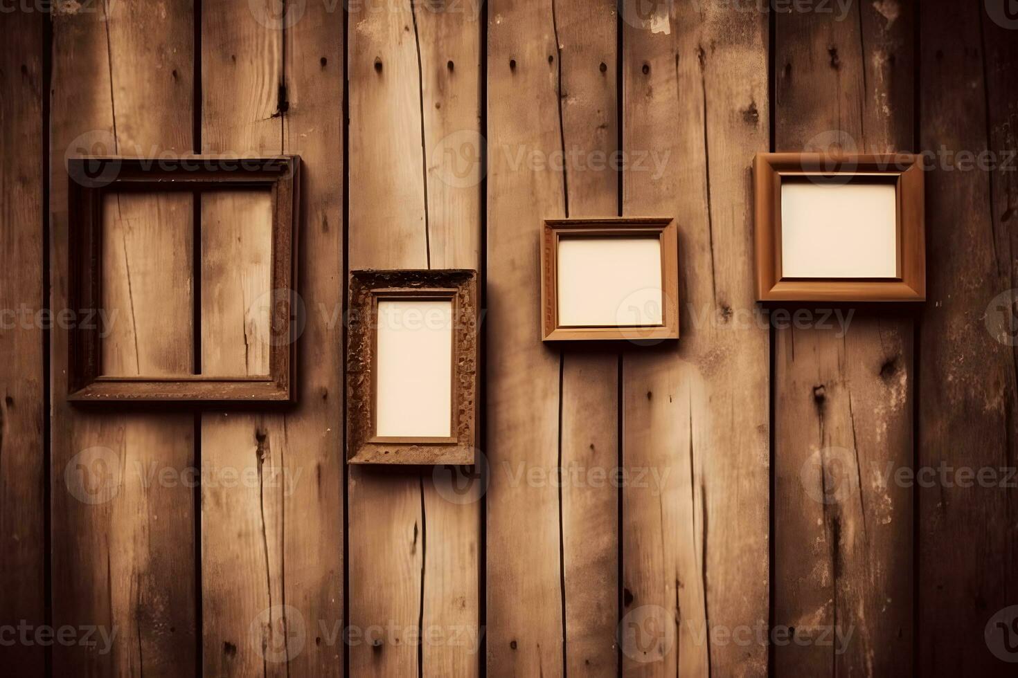 AI generated Vintage picture frames. Neural network AI generated photo