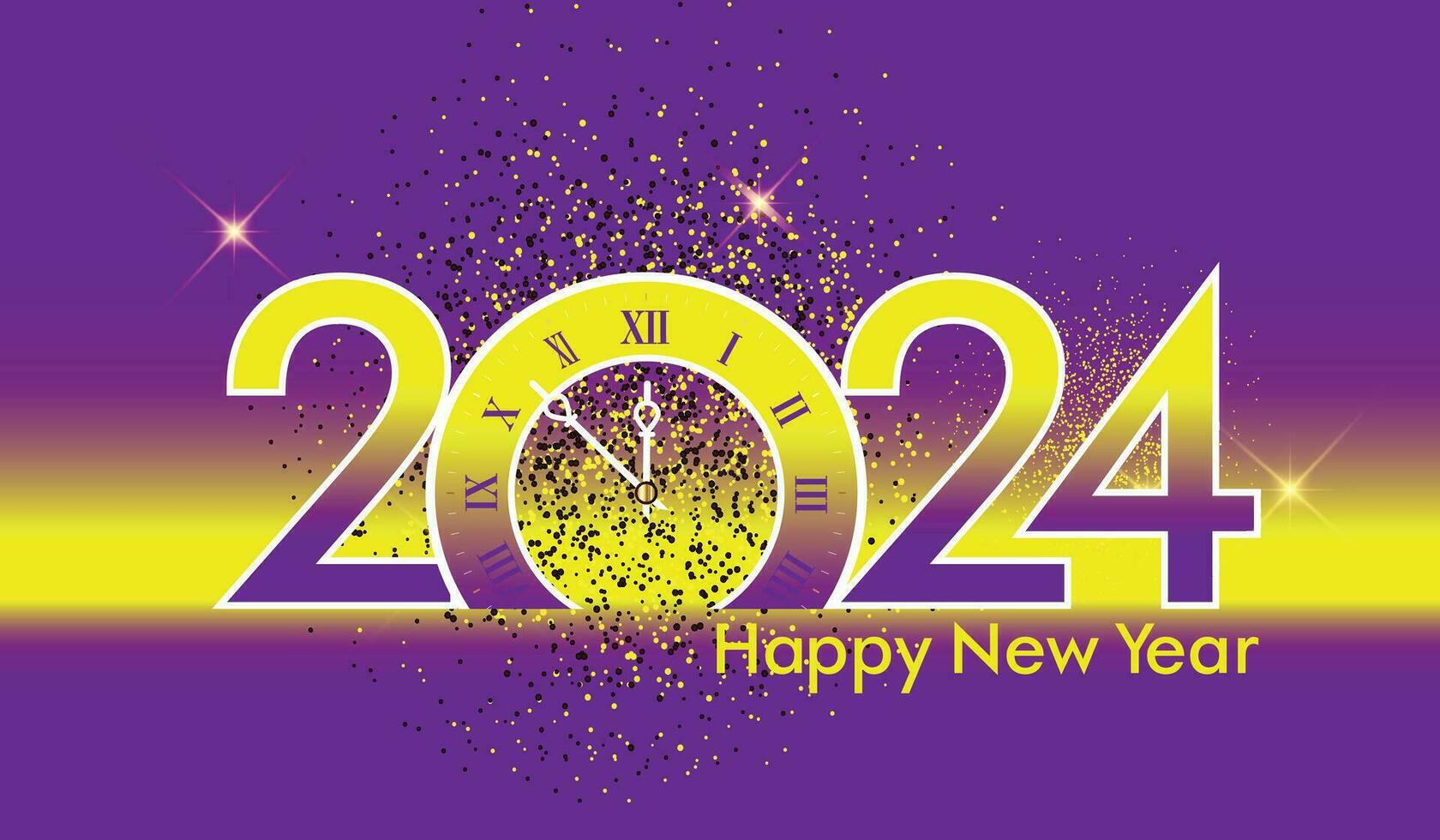 Happy New Year 2024 luxurious design. creative New Year Template. for personal or corporate use. easily editable vector