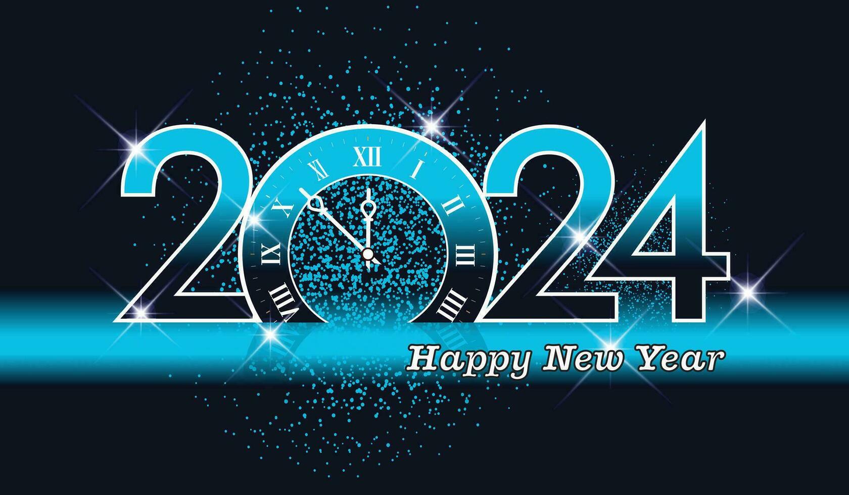 Happy New Year 2024 luxurious design. creative New Year Template. for personal or corporate use. easily editable vector