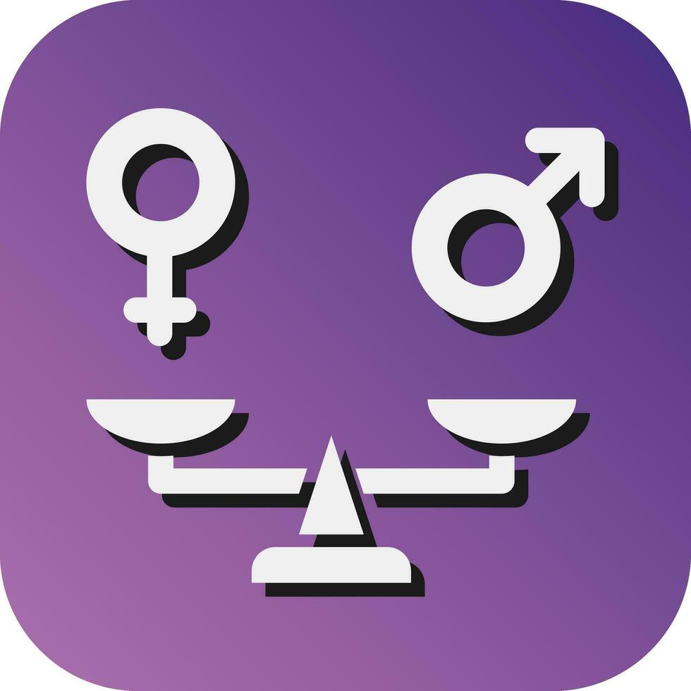 Gender Equality  Vector Glyph Gradient Background Icon For Personal And Commercial Use.