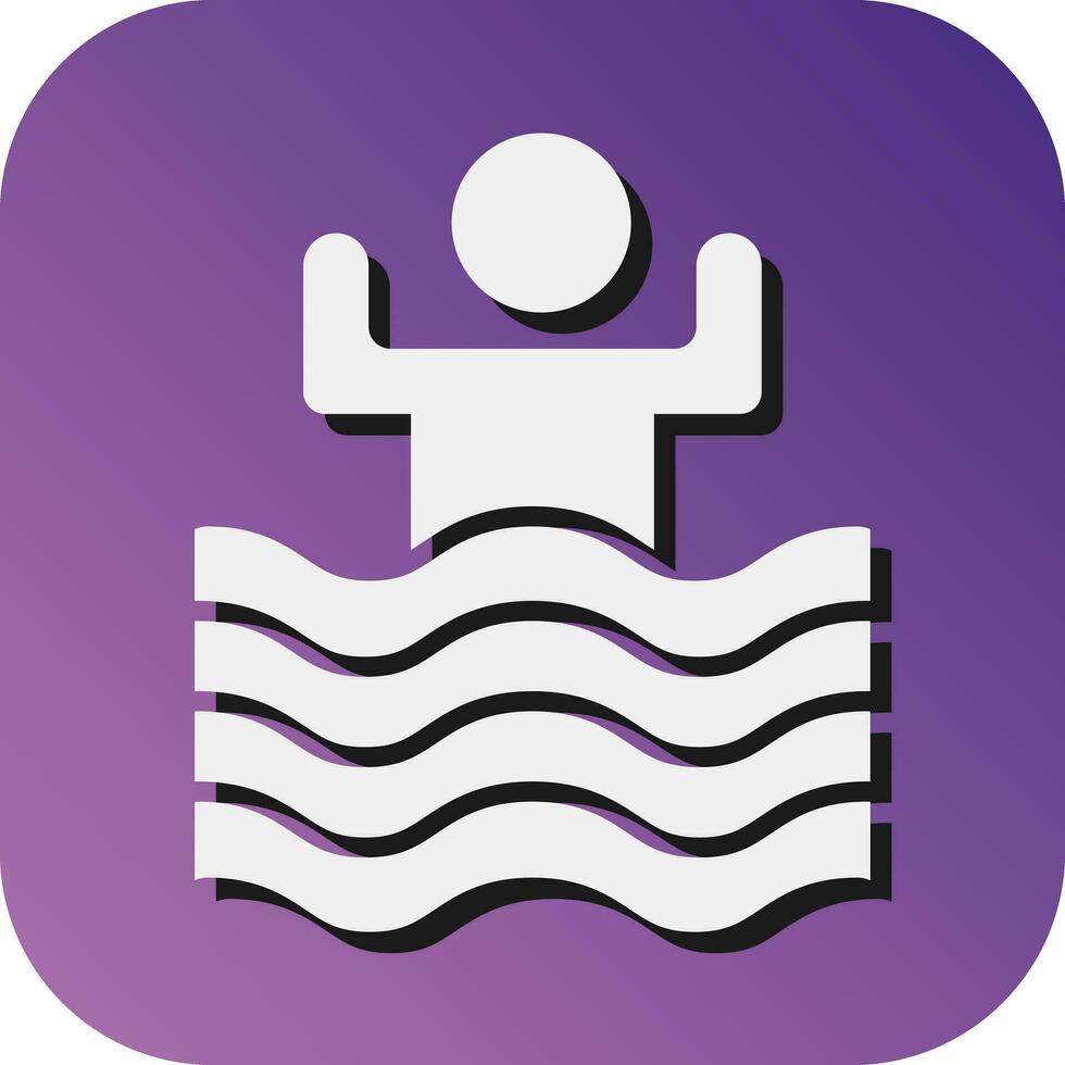 Drown  Vector Glyph Gradient Background Icon For Personal And Commercial Use.