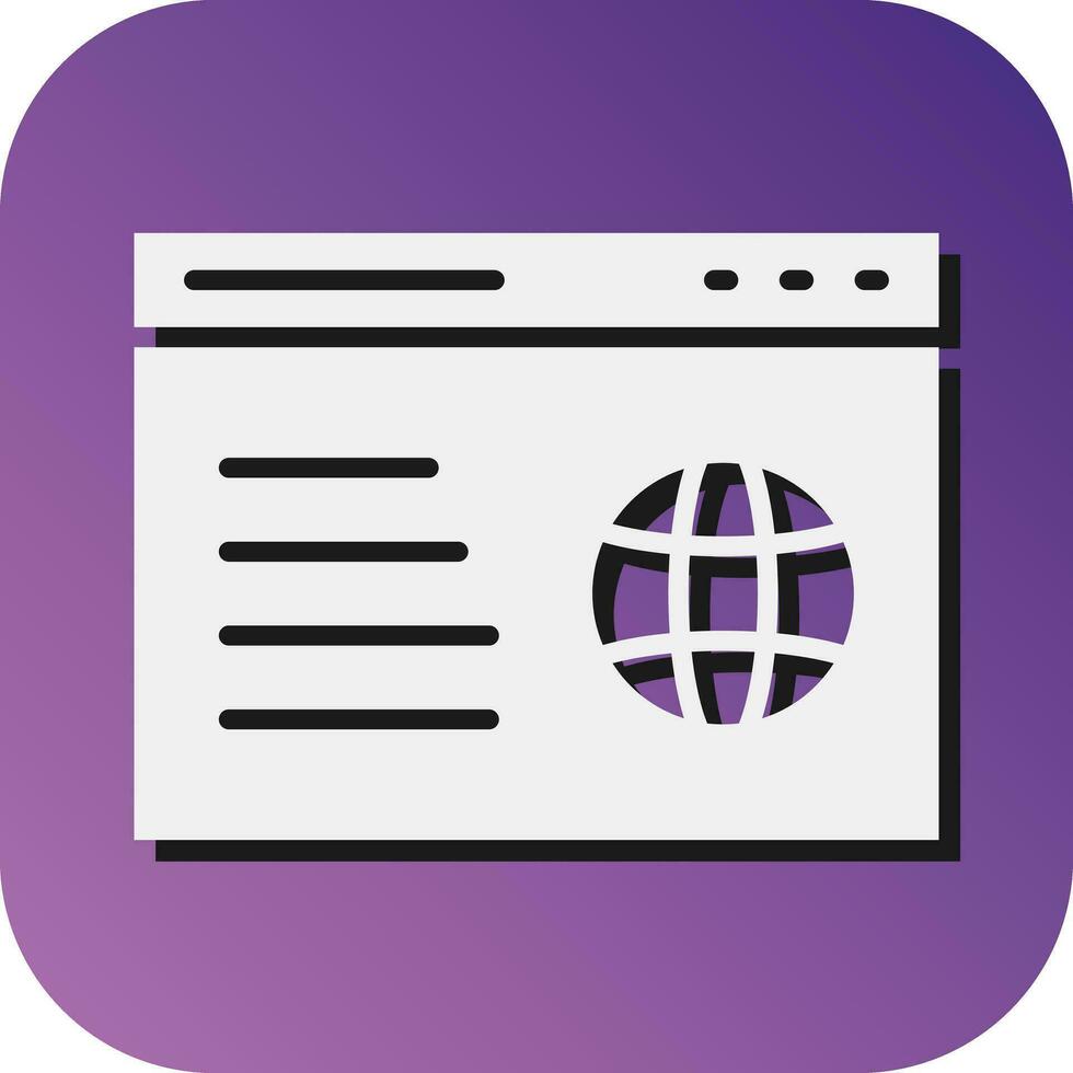 Website  Vector Glyph Gradient Background Icon For Personal And Commercial Use.