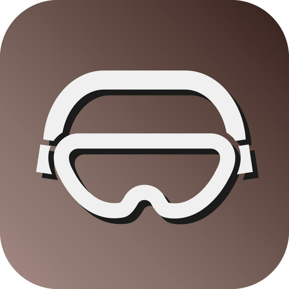 Safety Goggle  Vector Glyph Gradient Background Icon For Personal And Commercial Use.