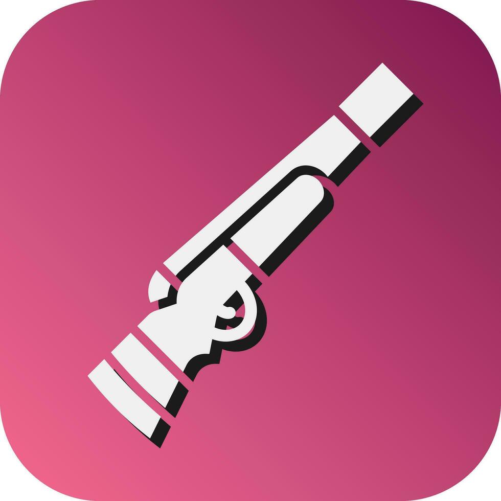 Designated Marksman Rifle  Vector Glyph Gradient Background Icon For Personal And Commercial Use.