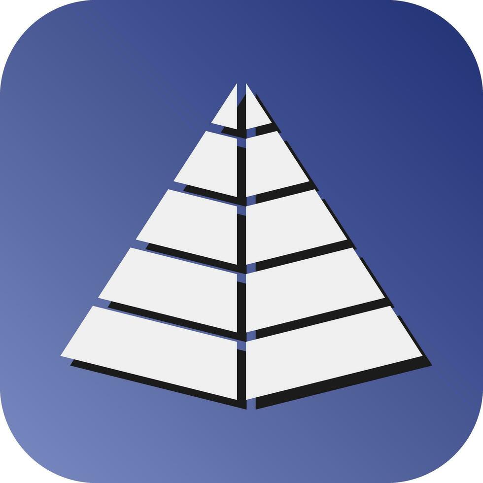pirámide vector glifo degradado antecedentes icono para personal y comercial usar.