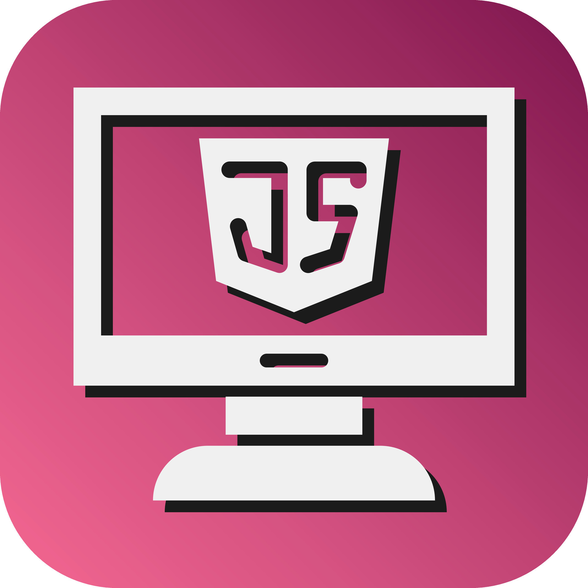 Javascript Vector Glyph Gradient Background Icon For Personal And ...