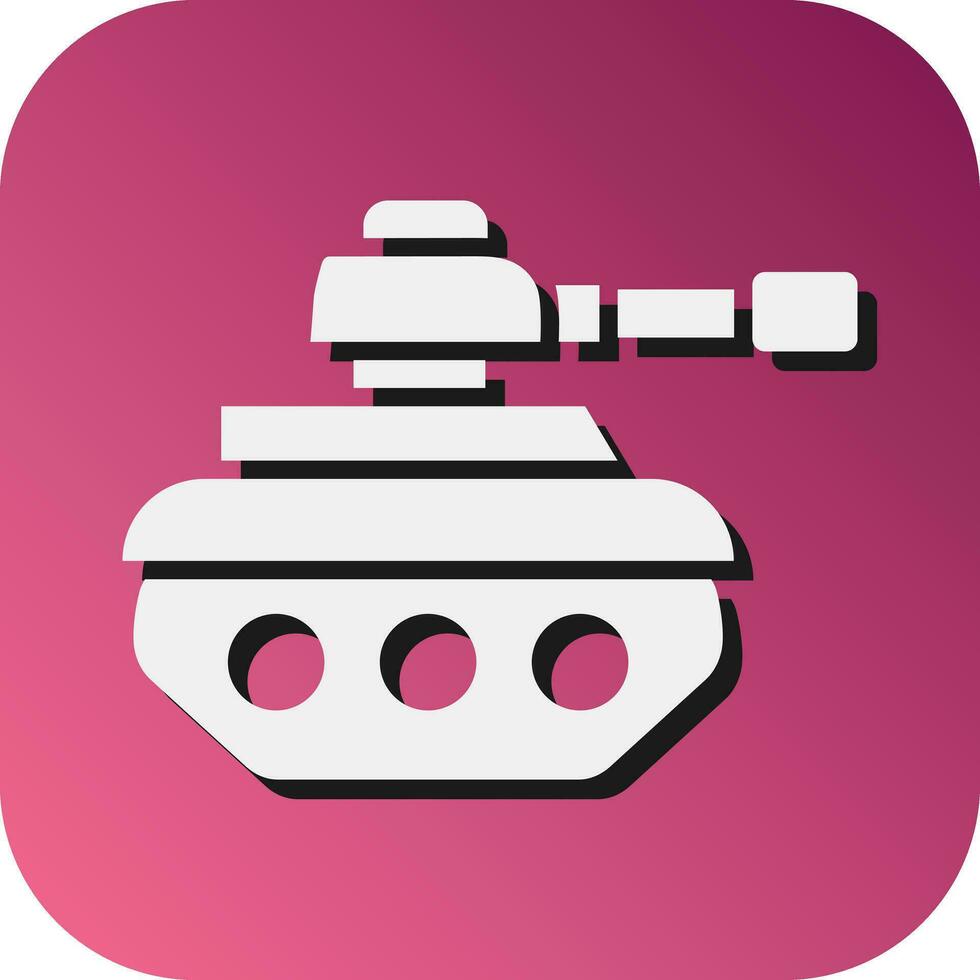 tanque vector glifo degradado antecedentes icono para personal y comercial usar.