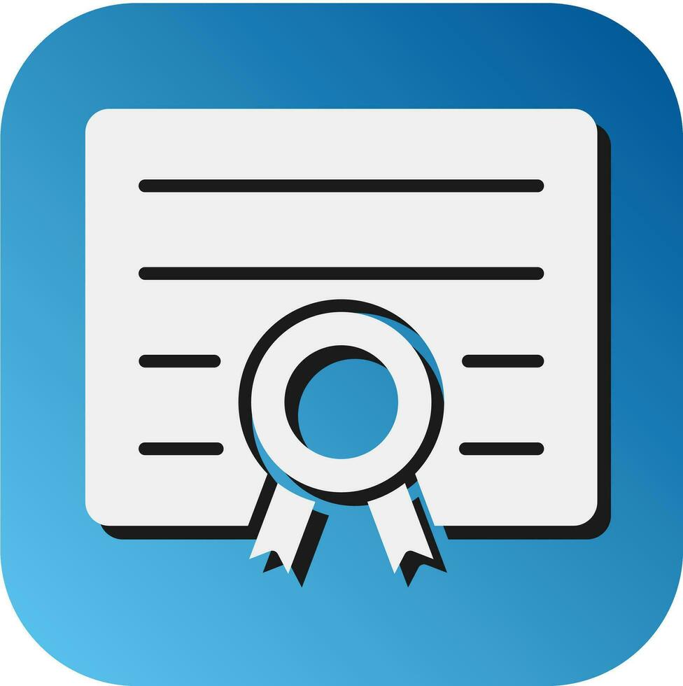 Qualify Vector Glyph Gradient Background Icon For Personal And Commercial Use.